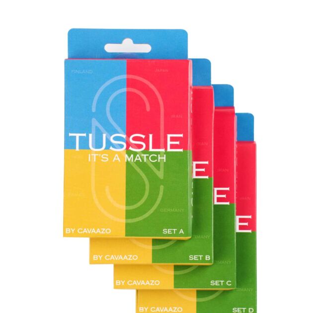 Tussle Card Game, Family & Friends Group Party Game, Family Get-Together Game, Unique Houzie Game Anytime for Teens & Adults (All 4 Sets)