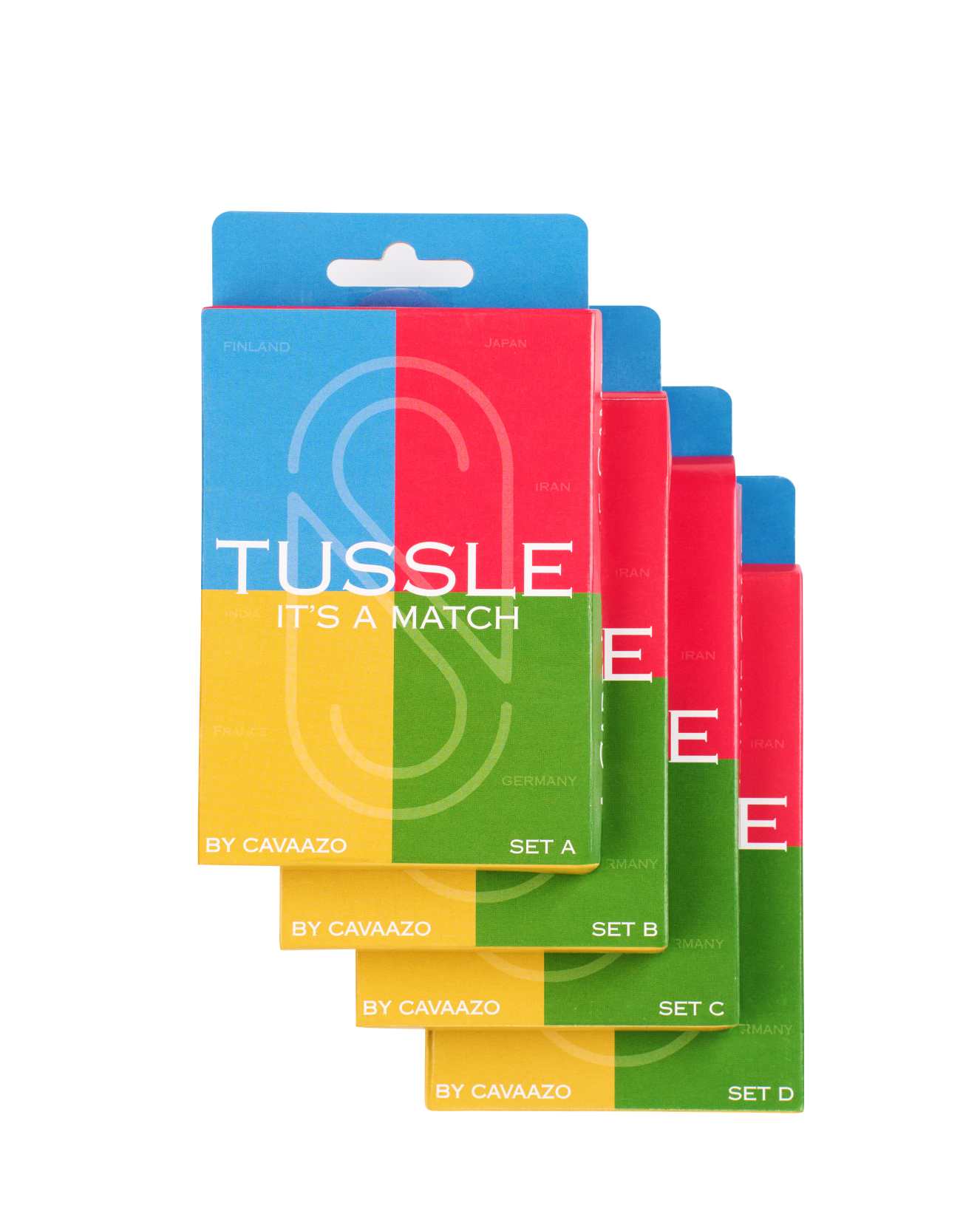 Tussle Card Game, Family & Friends Group Party Game, Family Get-Together Game, Unique Houzie Game Anytime for Teens & Adults (All 4 Sets)