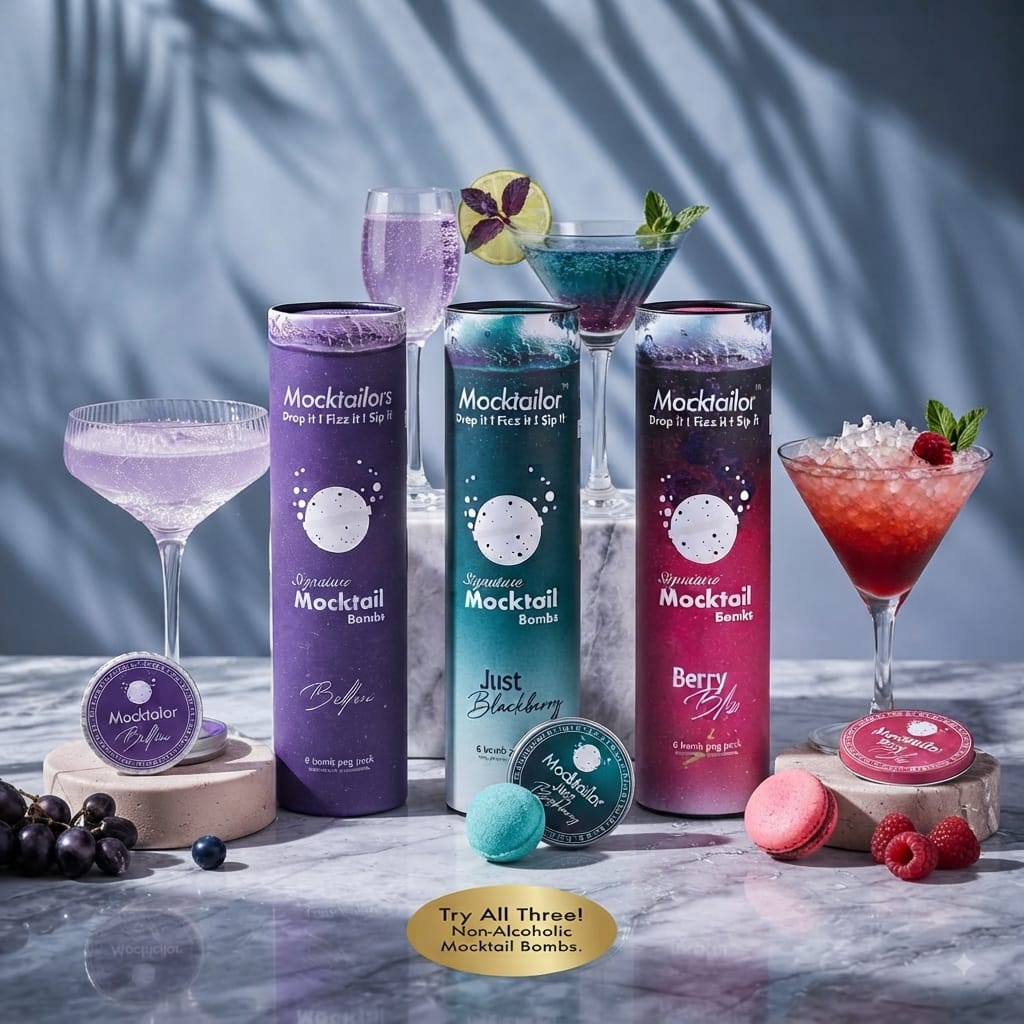 Mocktail Bombs - Berry Based Combo of 3 Unique Flavour Packs